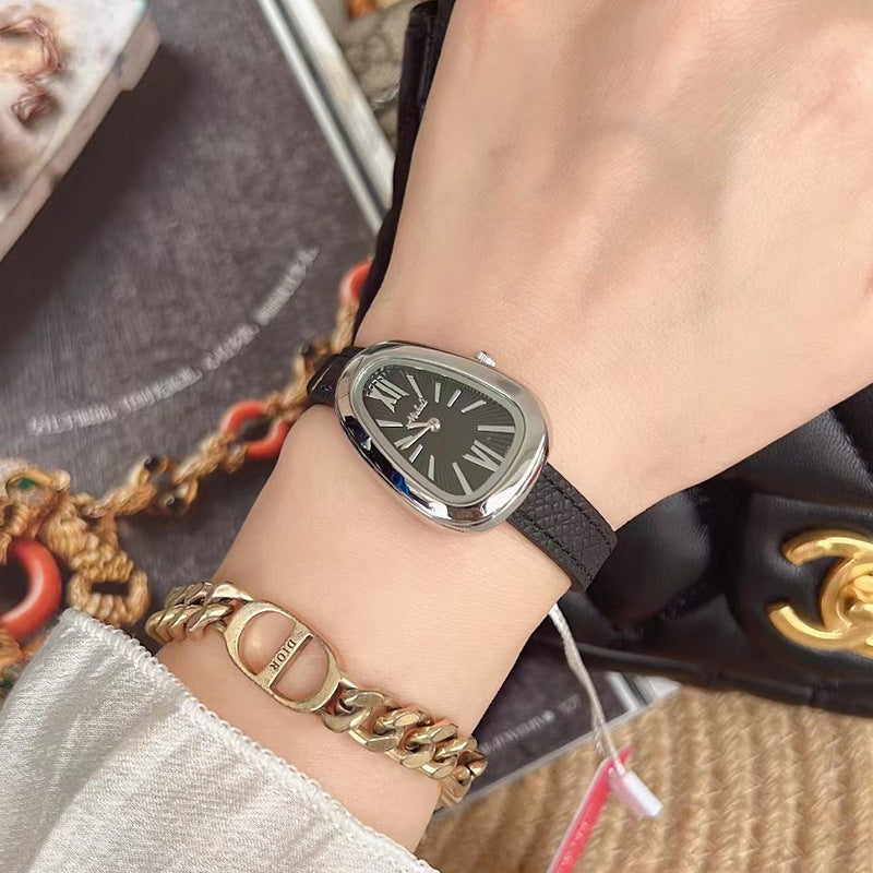 Women's High-grade Leather Belt Quartz Casual Watch