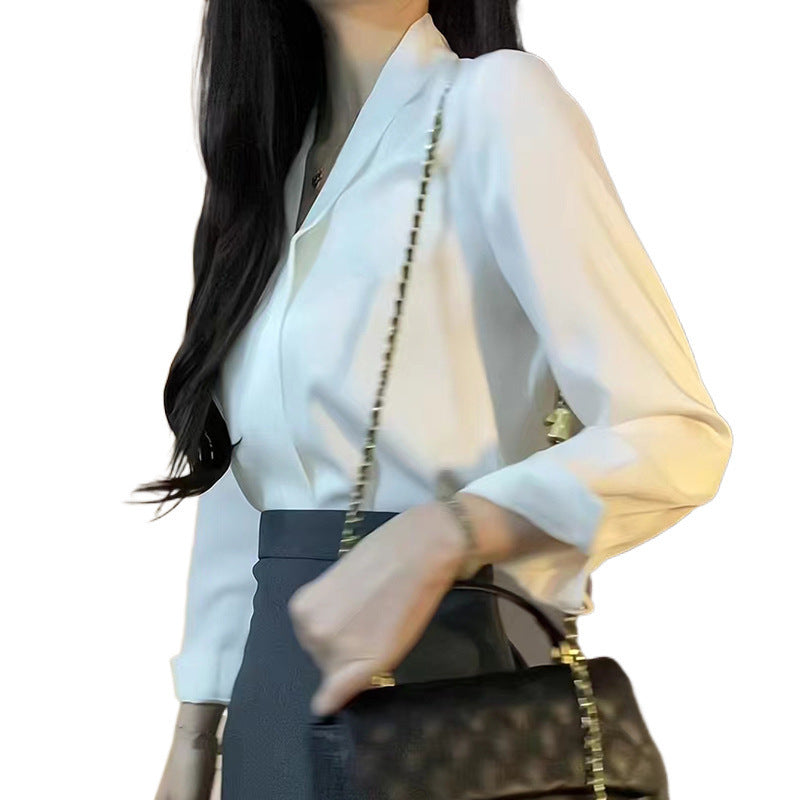 V-neck Female Temperament Light Mature Wind Commuter Top