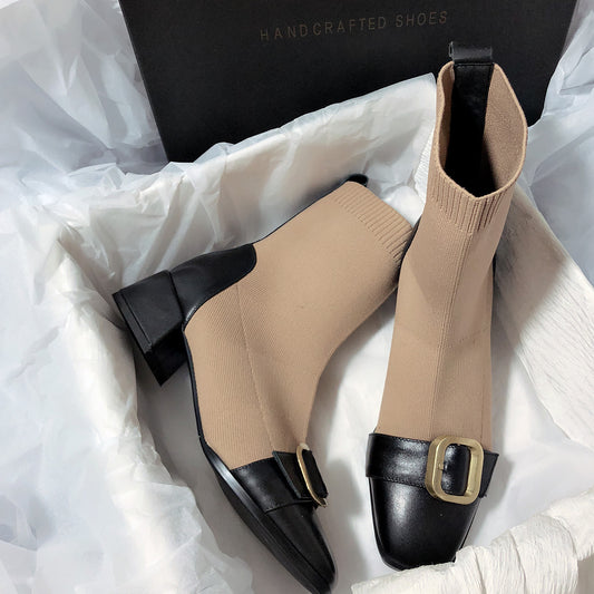 Renaissance Buckle Knit Boots – CHIC Edition