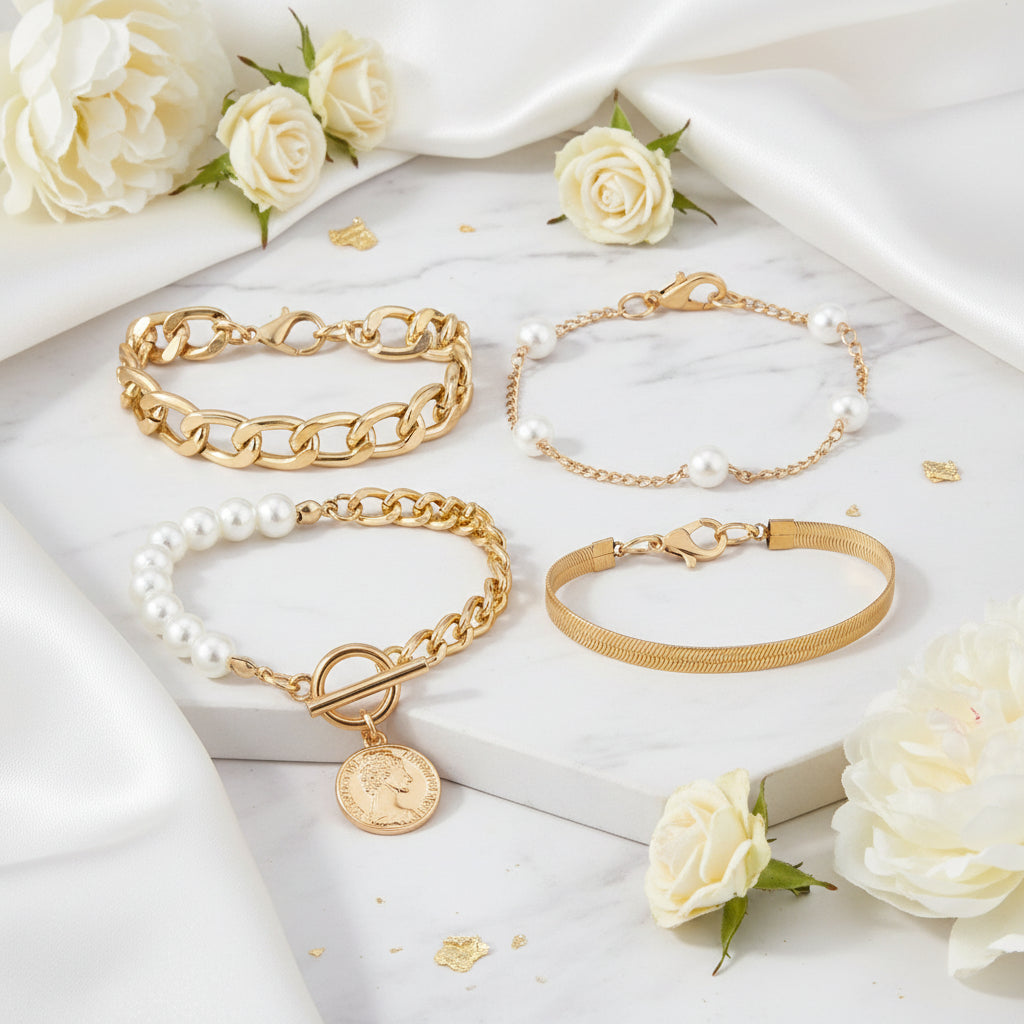 Armband-Set „Celeste Minimal Link“ - LUXE Edition
