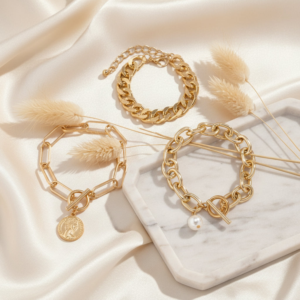 Armband-Set „Aurora Luxe Chain“ - LUXE Edition