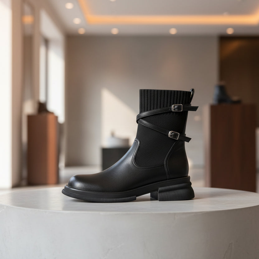 Retro Stretch Ankle Boots – EDGE Edition