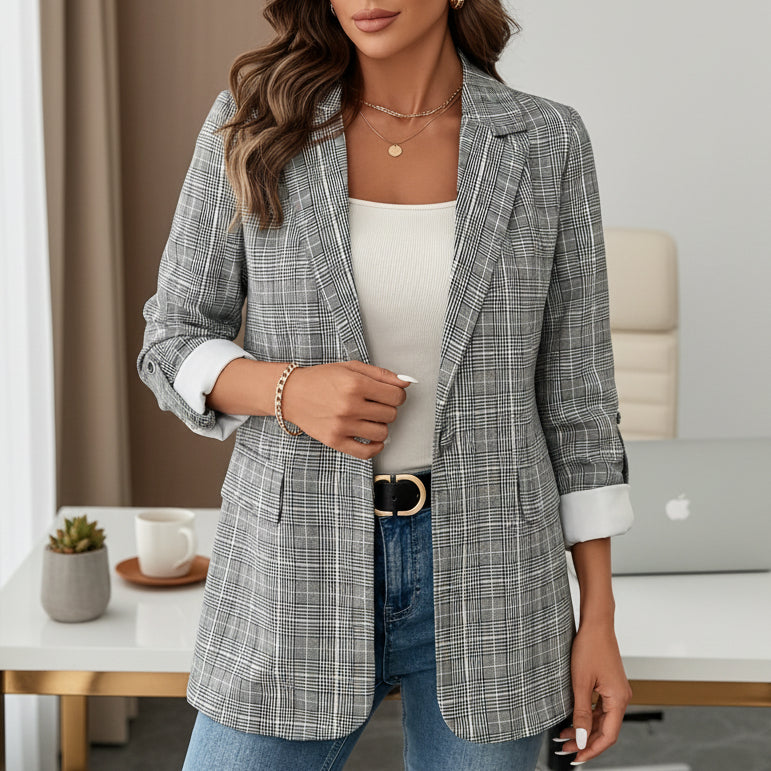 Charlotte Checked Blazer – MINIMAL Edition