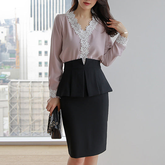 Ruffled fashion high waist bag hip skirt