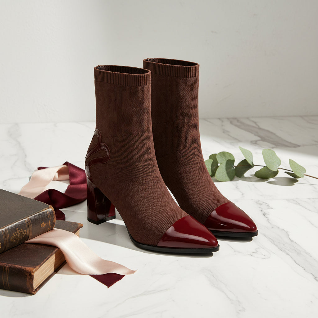 Élise Contour Knit-Heel Boot – Chic Edition