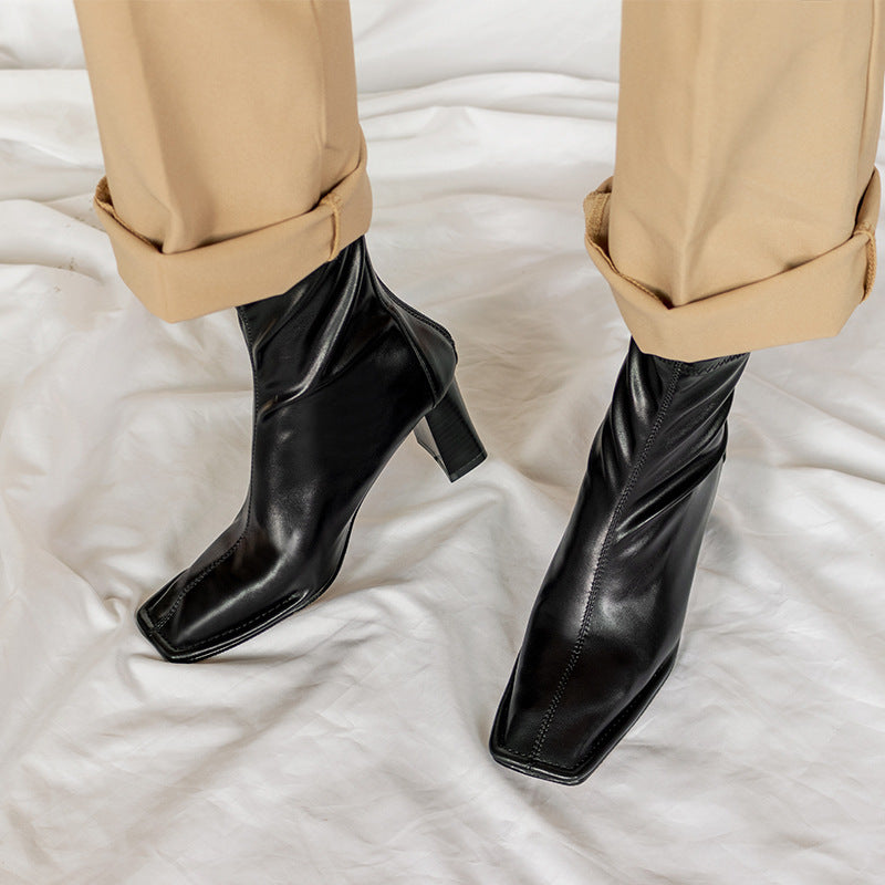 Square Heel Leather Boots – EDGE Edition