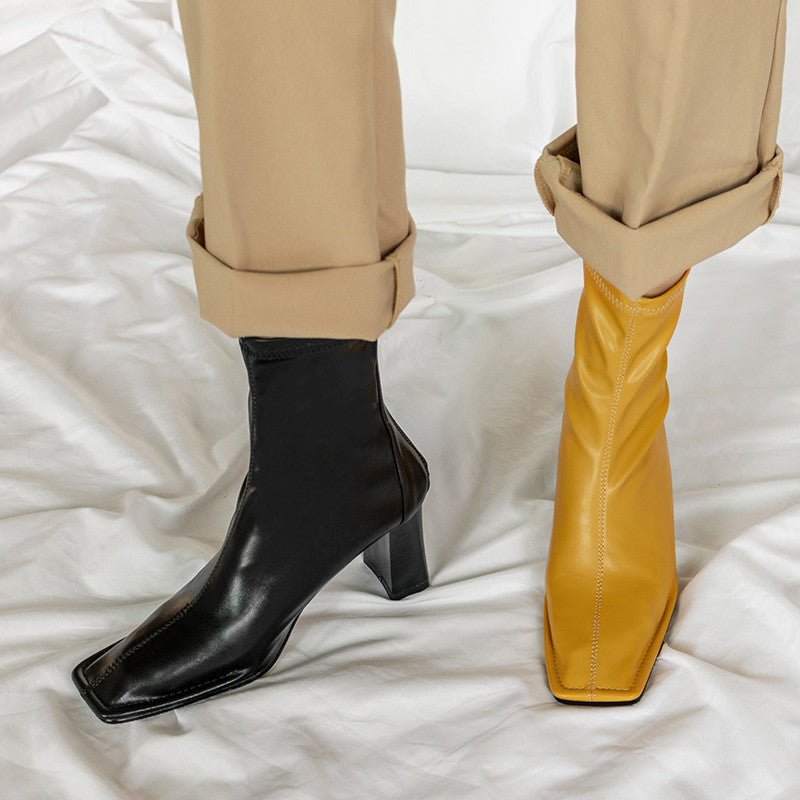 Square Heel Leather Boots – EDGE Edition