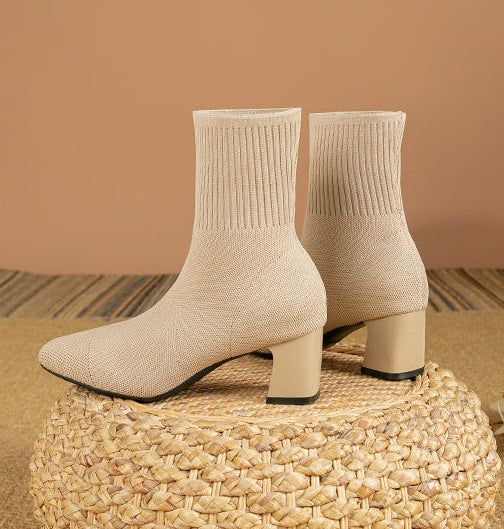Élancé Knit-Heeled Boot – MINIMAL Edition