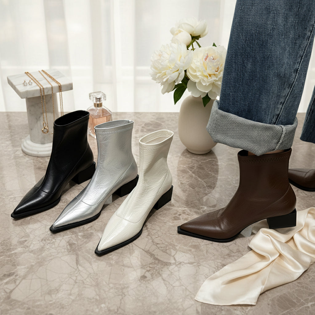 Luna Leather Chelsea Boots – NOIR Edition