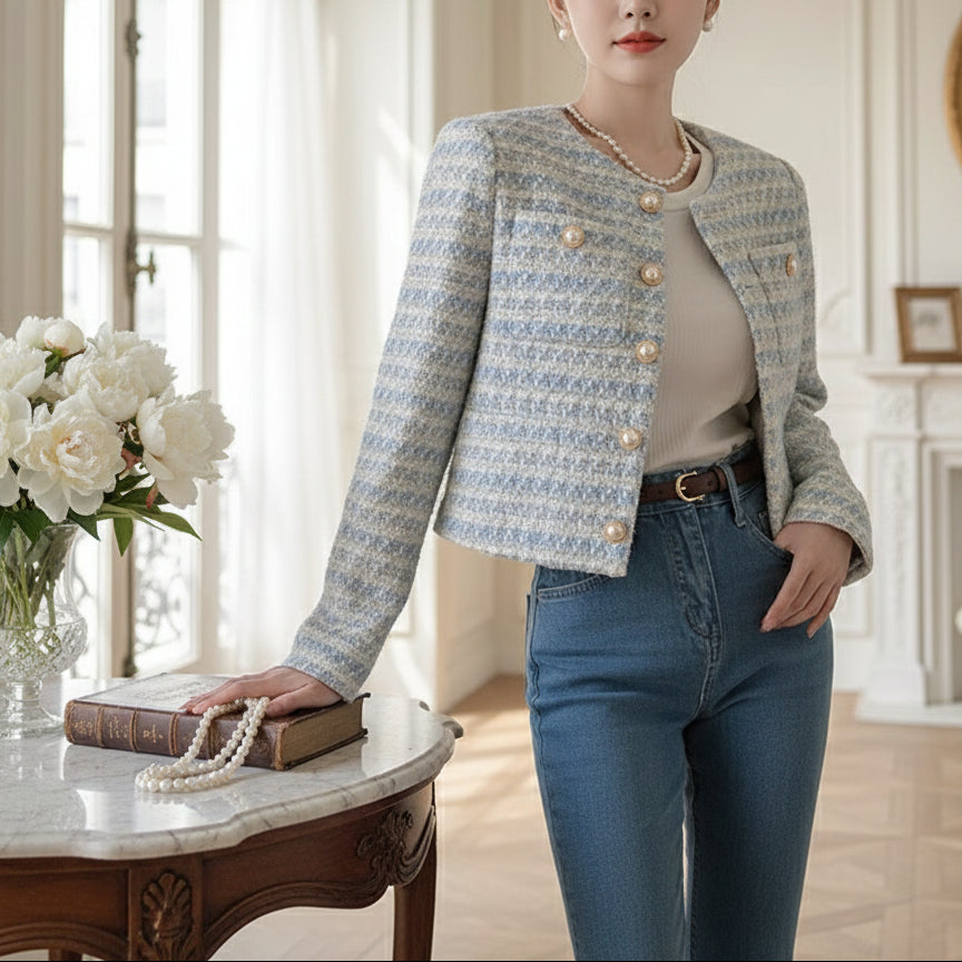 Amelie Tweed Cropped Jacket – CHIC Edition