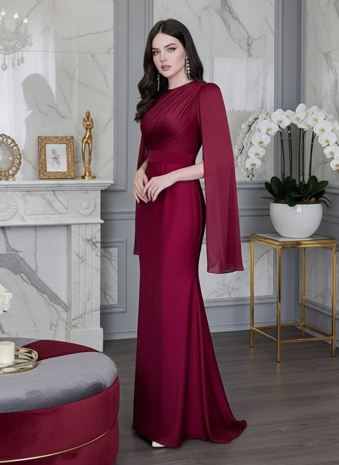 Grace Satin-Chiffon Maxi Dress – LUXE Edition