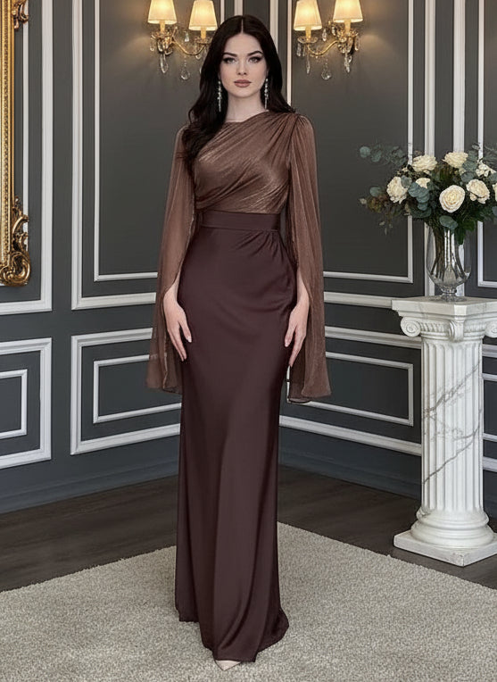 Grace Satin-Chiffon Maxi Dress – LUXE Edition