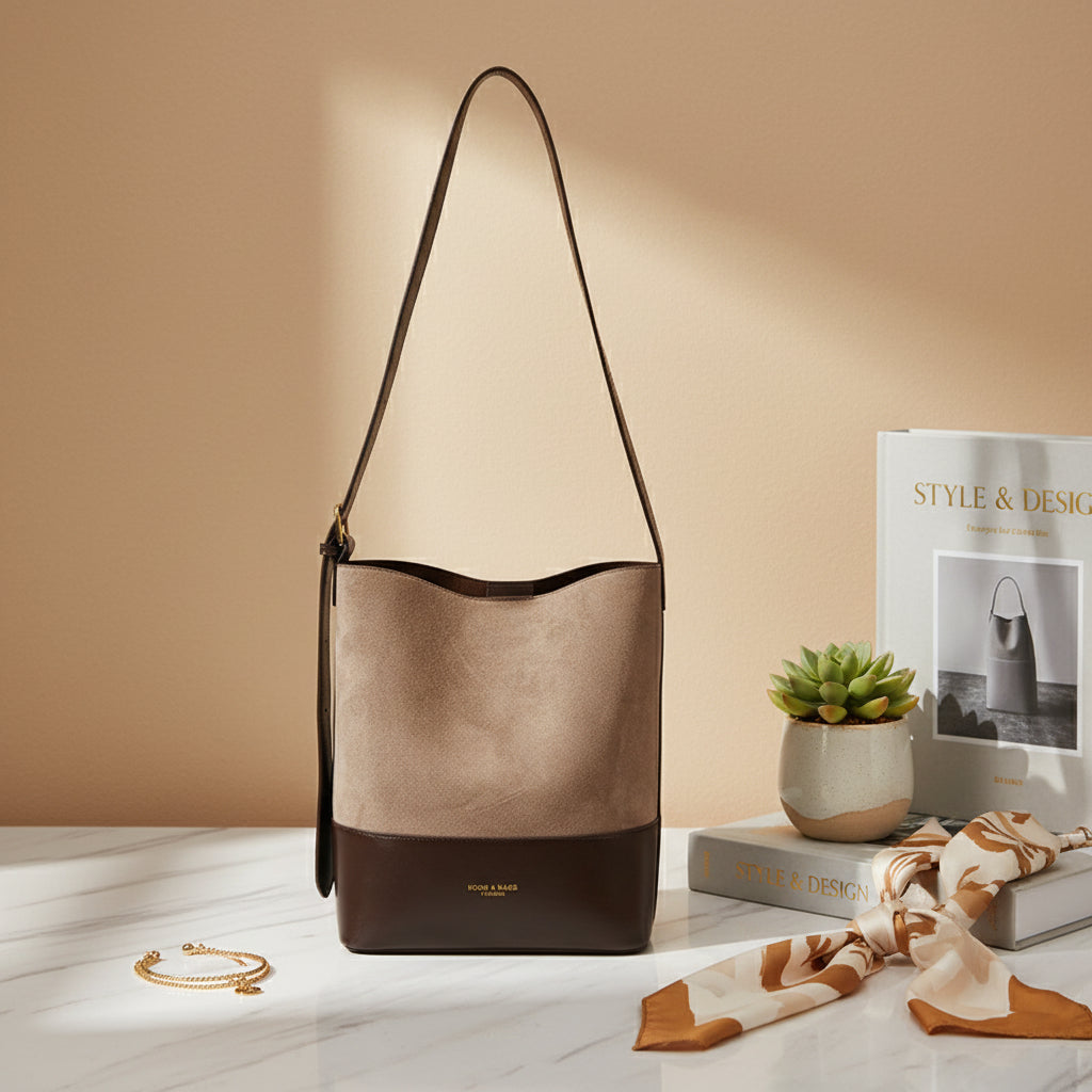 Suede Contrast Bucket Bag – CORE Edition