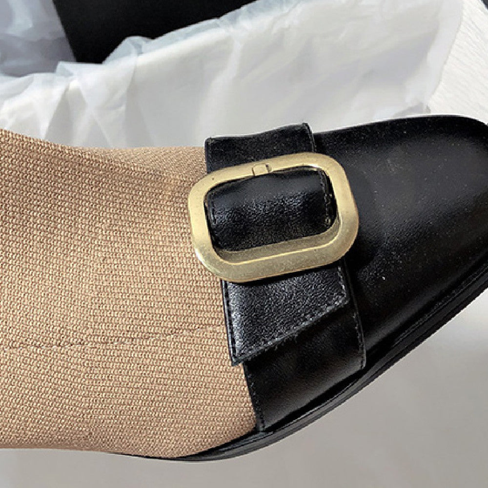 Renaissance Buckle Knit Boots – CHIC Edition