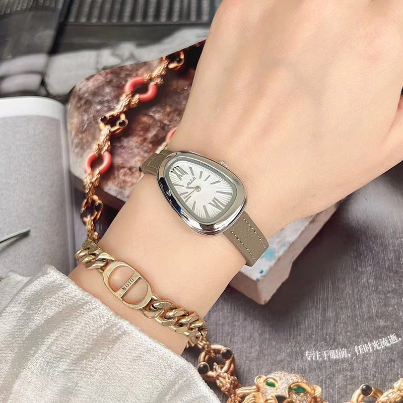 Women's High-grade Leather Belt Quartz Casual Watch