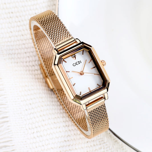 Simple All-match Casual Watch Women's Square Retro