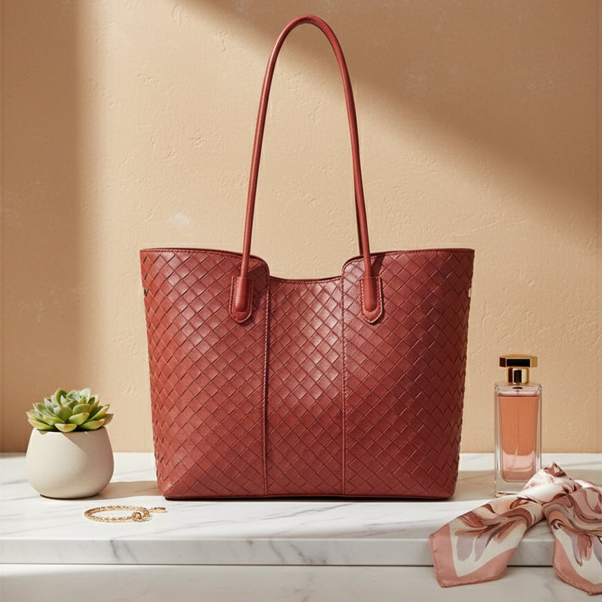 Woven Leather Tote – CORE Edition