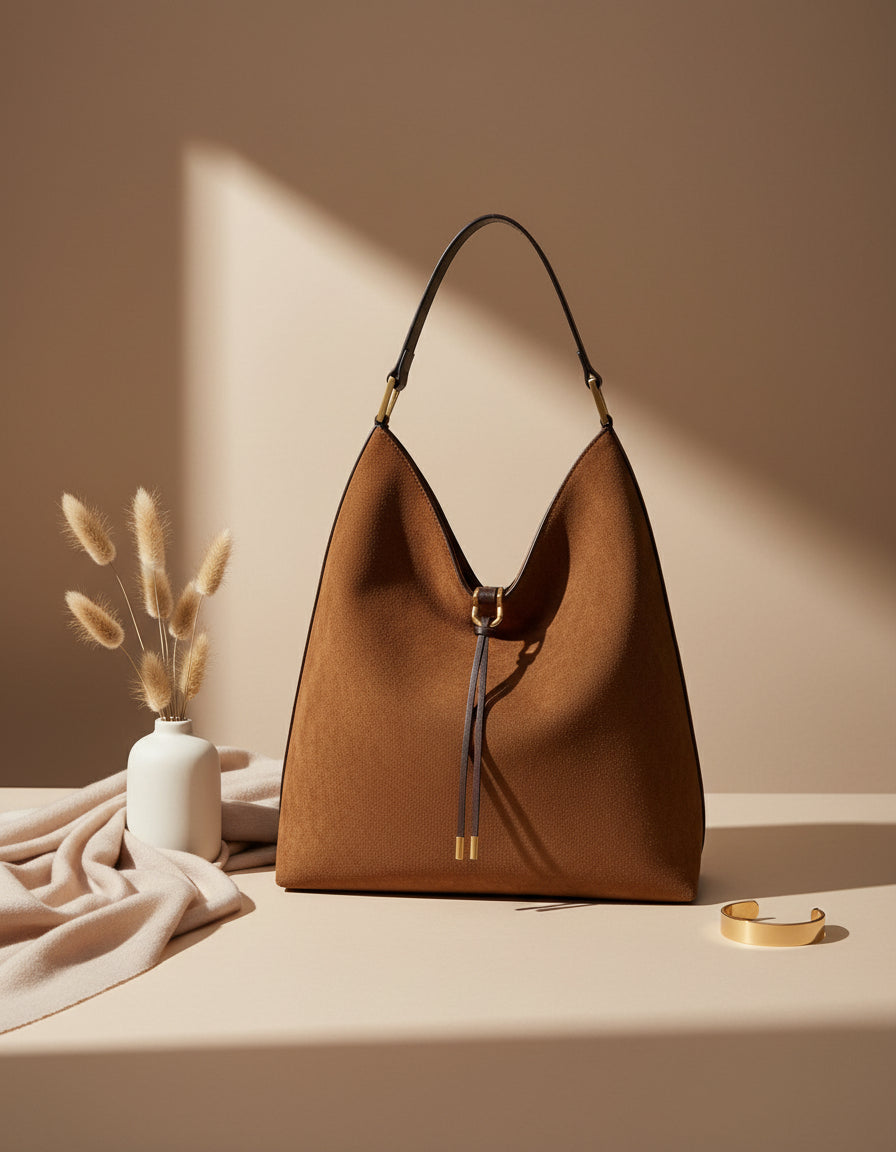 Suede & Leather Hobo Bag – LUXE Edition
