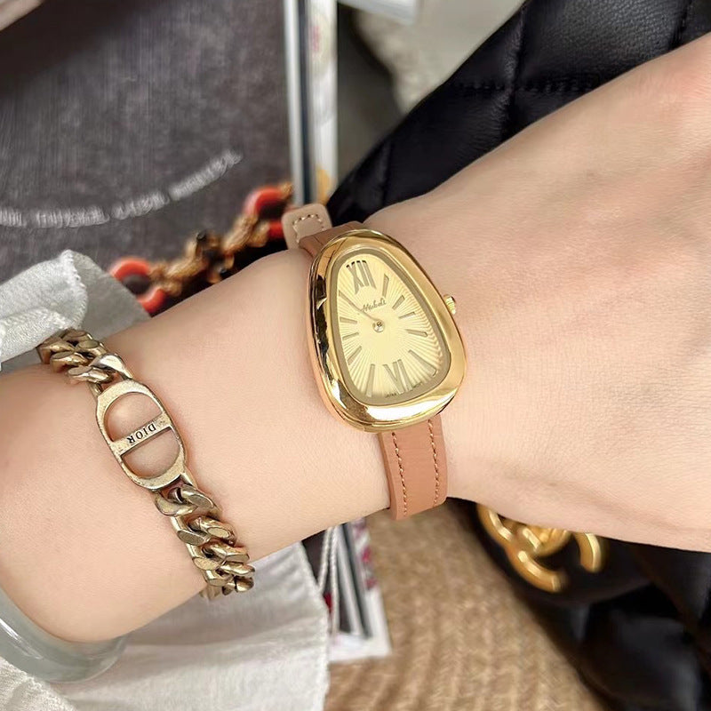 Women's High-grade Leather Belt Quartz Casual Watch