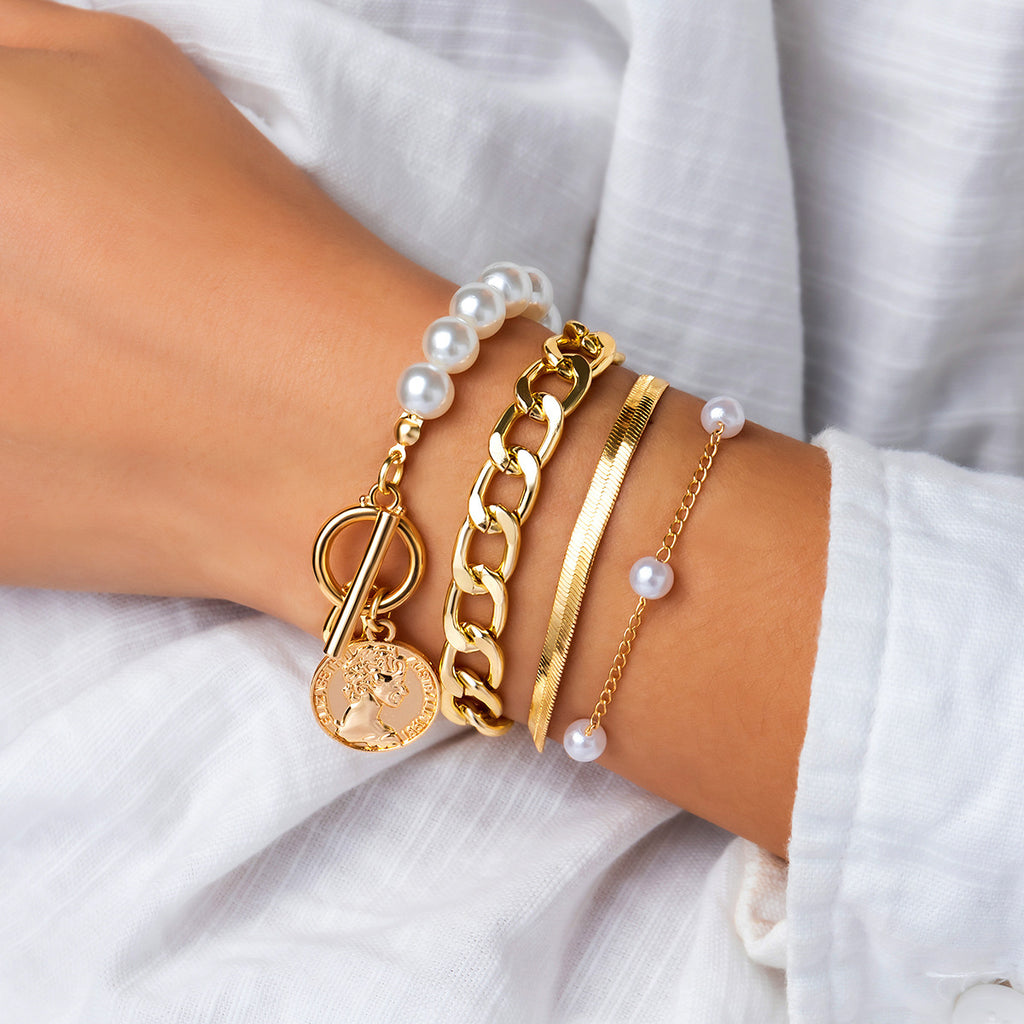 Armband-Set „Celeste Minimal Link“ - LUXE Edition