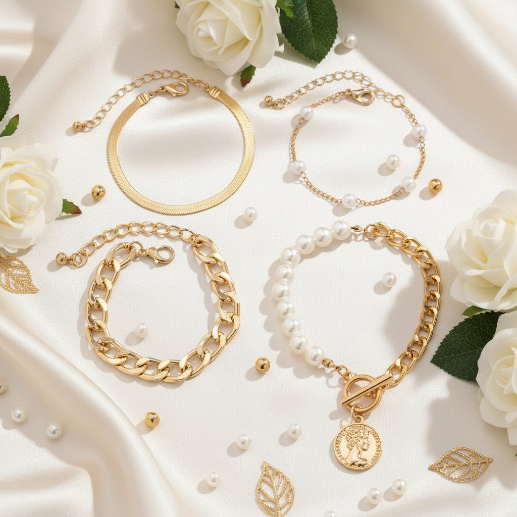 Armband-Set „Celeste Minimal Link“ - LUXE Edition