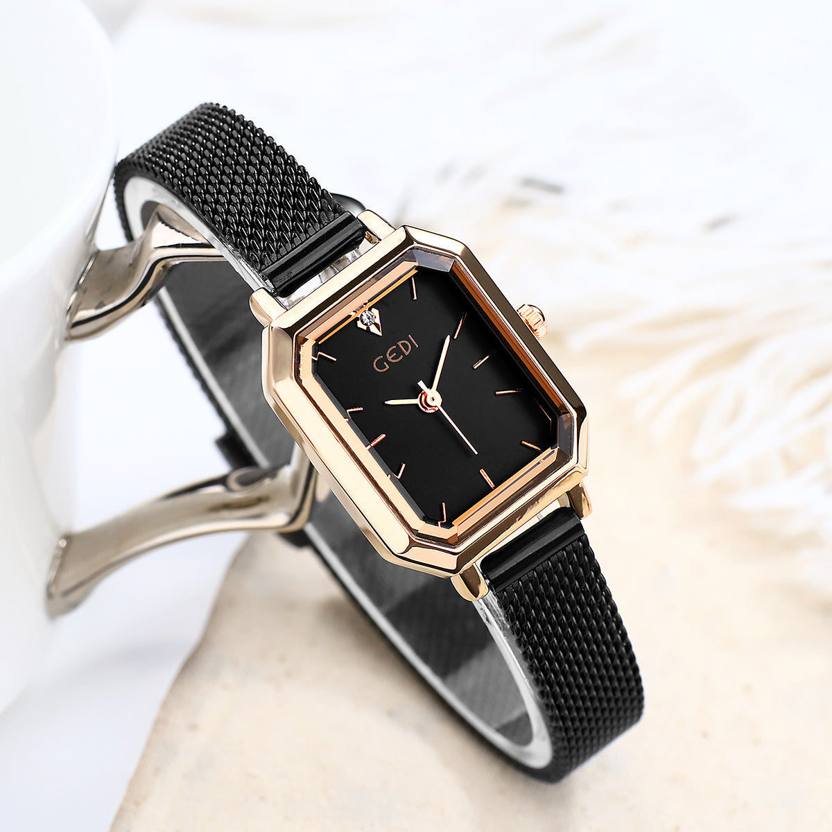 Simple All-match Casual Watch Women's Square Retro