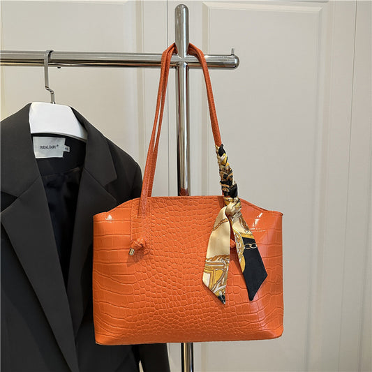 Fashion Casual Red Large Capacity Handbag