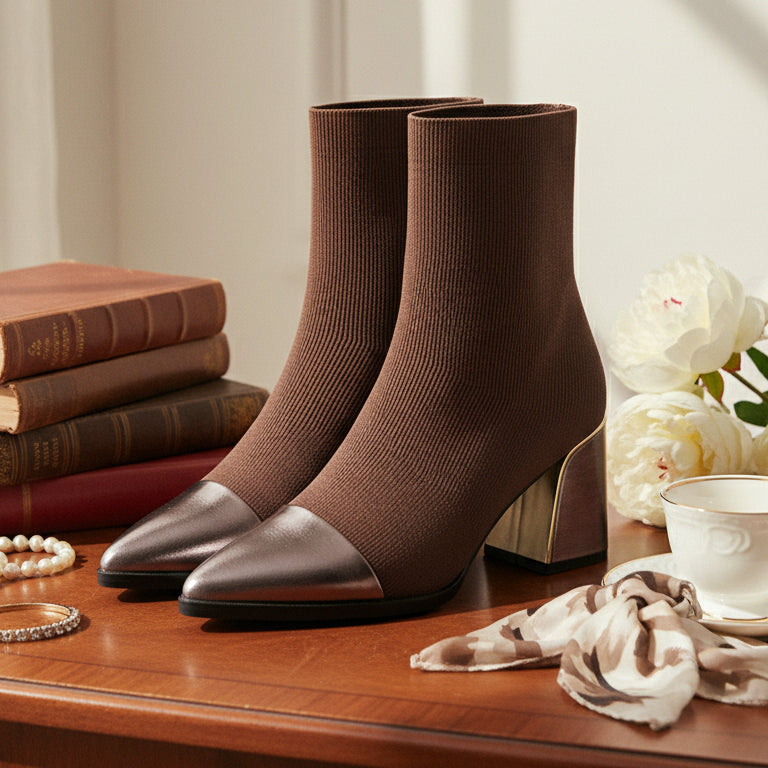 Sophia Elastic Ankle Boots – LUXE Edition