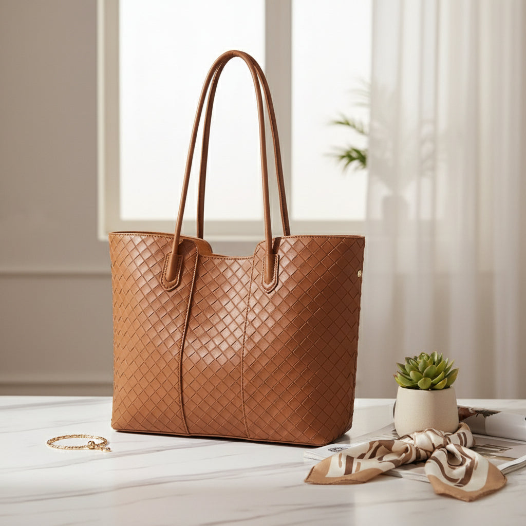 Woven Leather Tote – CORE Edition