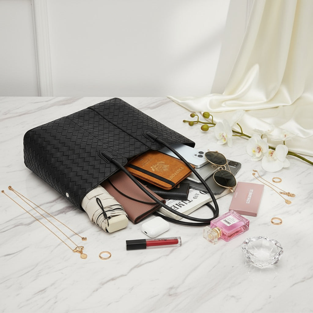 Woven Leather Tote – CORE Edition