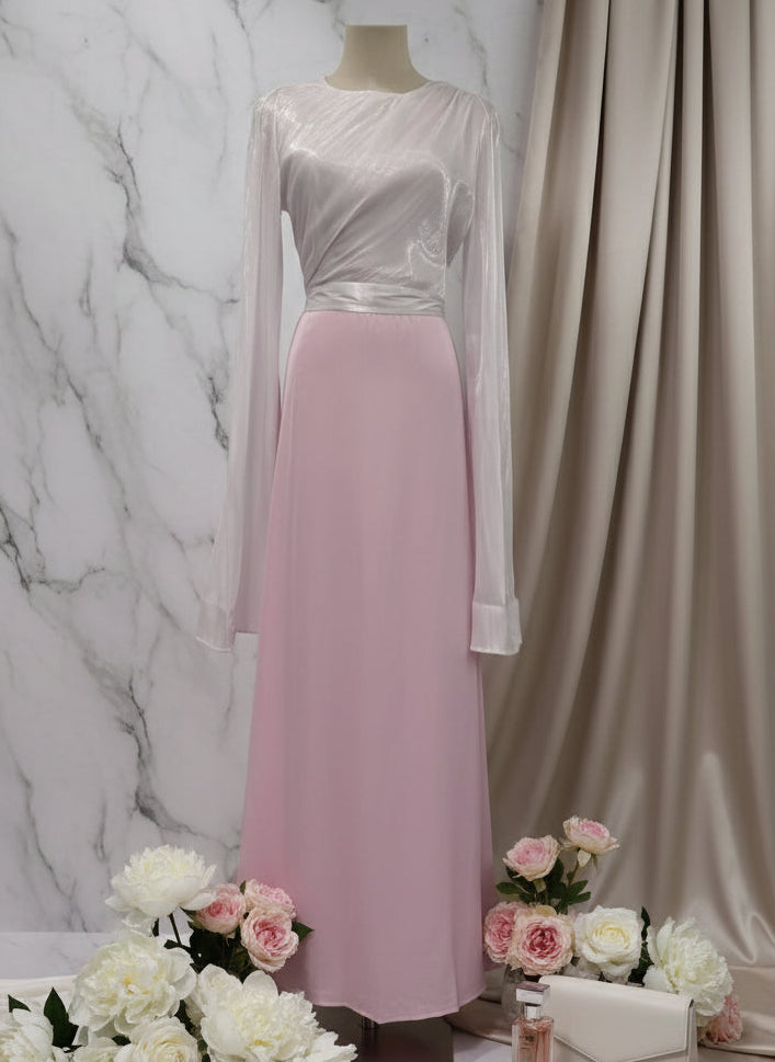 Grace Satin-Chiffon Maxi Dress – LUXE Edition