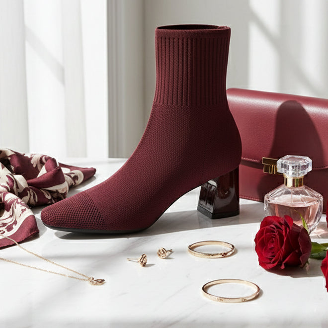 Élancé Knit-Heeled Boot – MINIMAL Edition