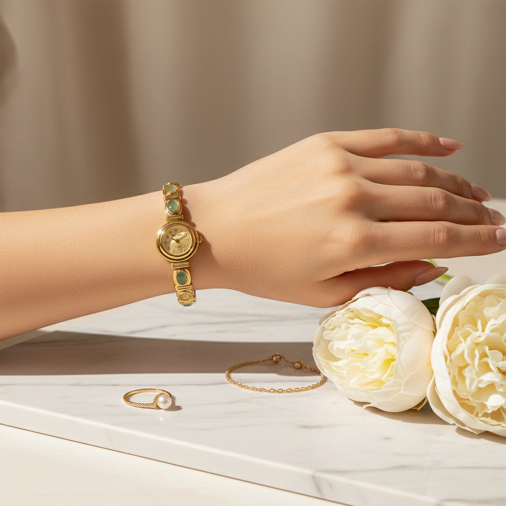 Green Beryl Bracelet Watch – LUXE Edition