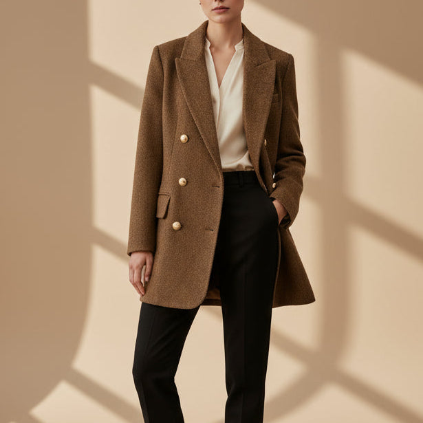 Double-Breasted Wool Blazer – LUXE Edition