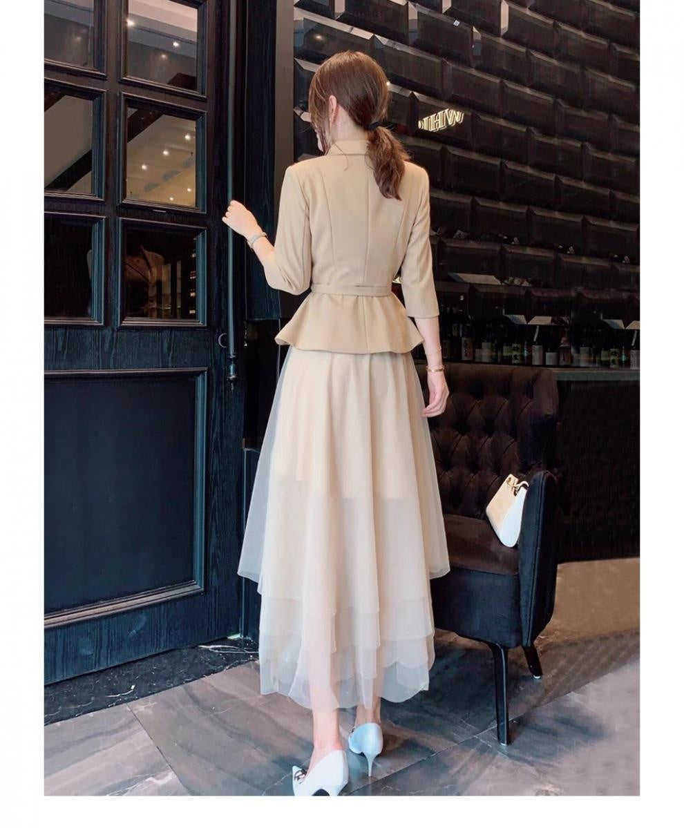 Elegant Slim Fit Slim-fit Set Dress