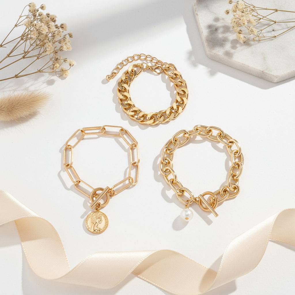 Armband-Set „Aurora Luxe Chain“ - LUXE Edition