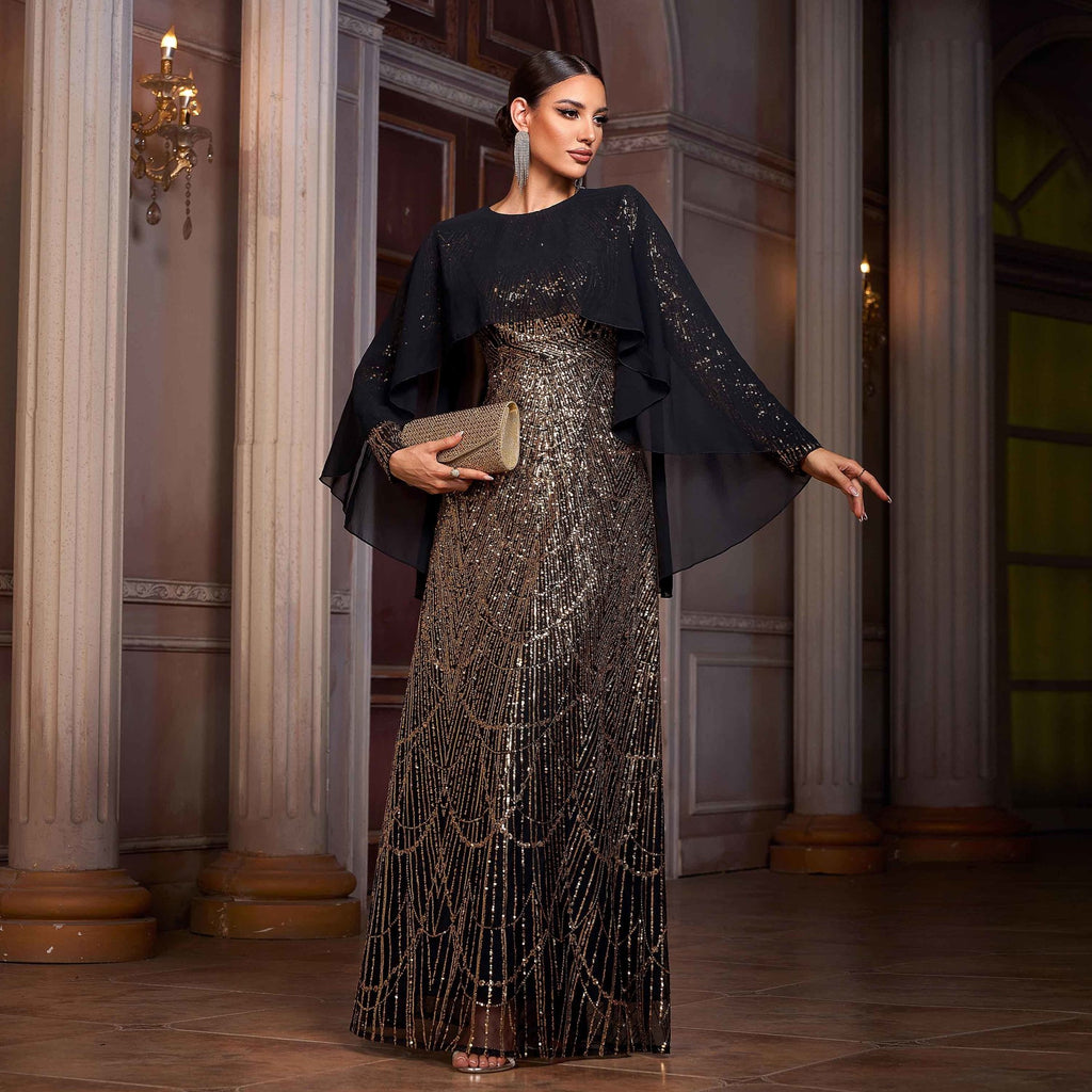 Golden Veil Gown – LUXE Edition