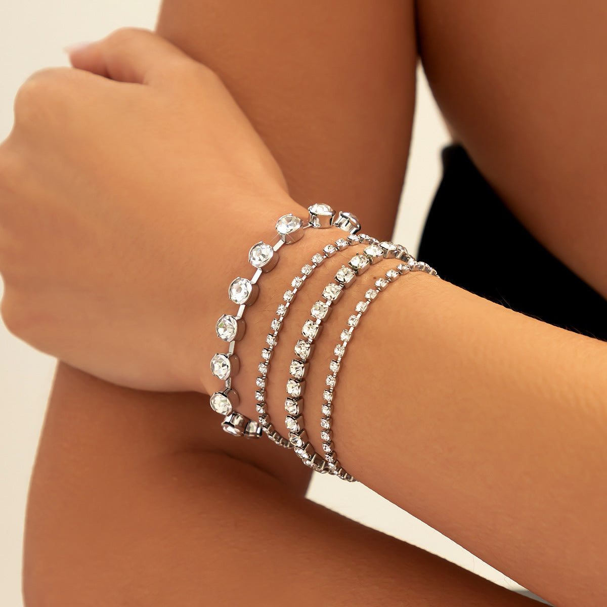 Armband-Set „Noa White Twist“ - LUXE Edition