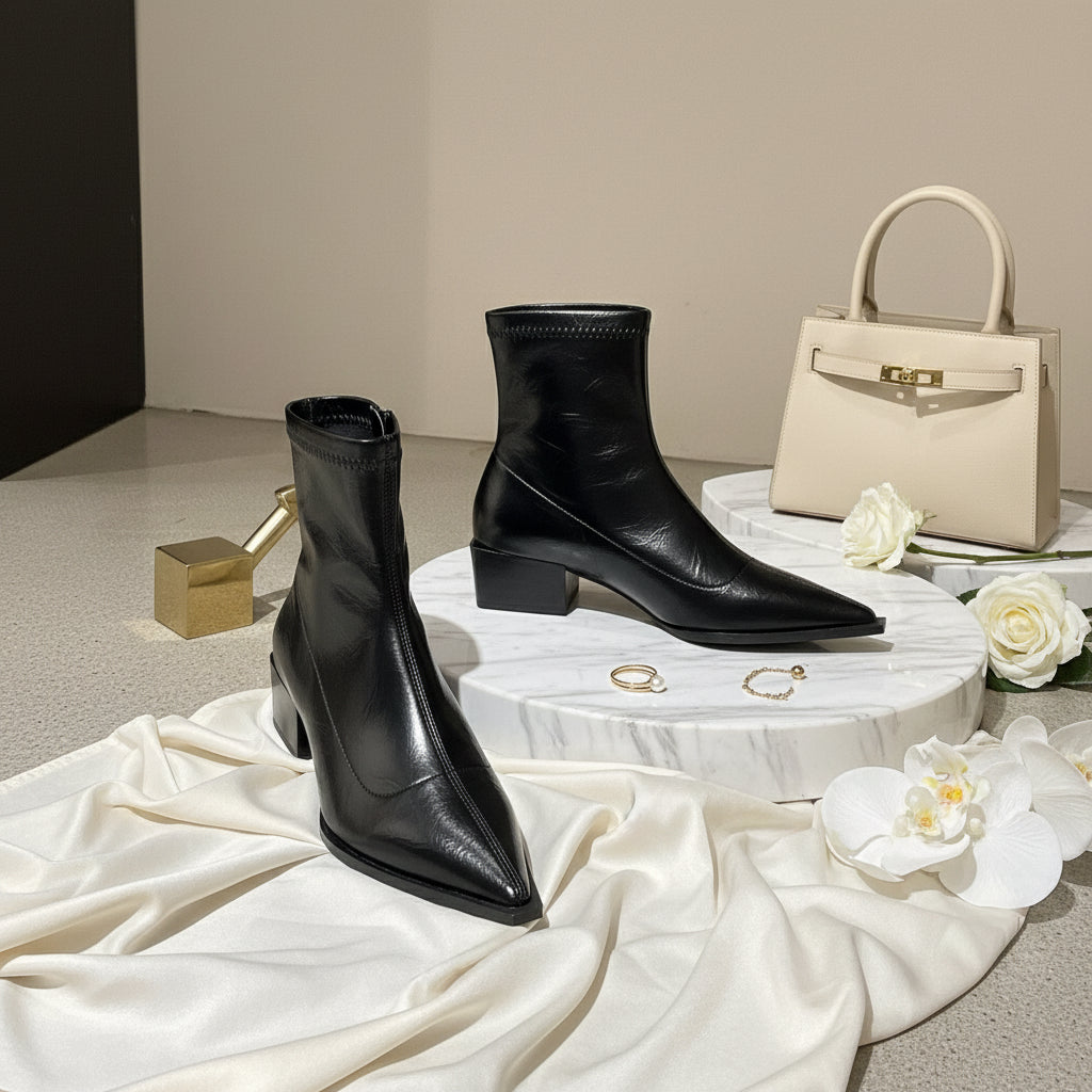 Luna Leather Chelsea Boots – NOIR Edition