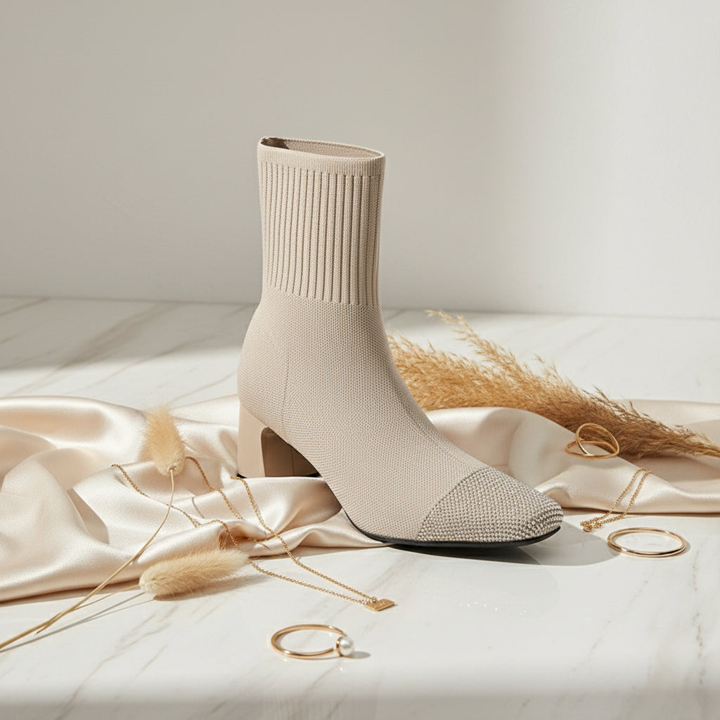 Élancé Knit-Heeled Boot – MINIMAL Edition