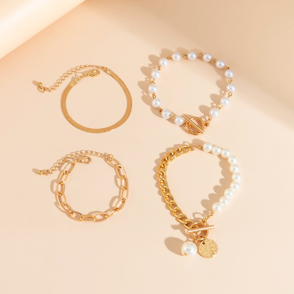 Armband-Set „Élise Pearl & Chain“ - LUXE Edition
