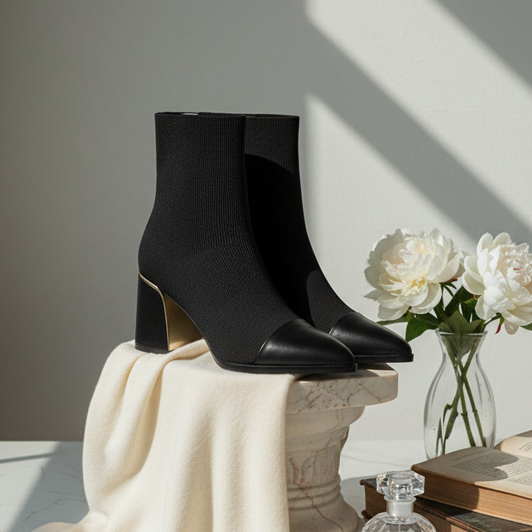 Sophia Elastic Ankle Boots – LUXE Edition