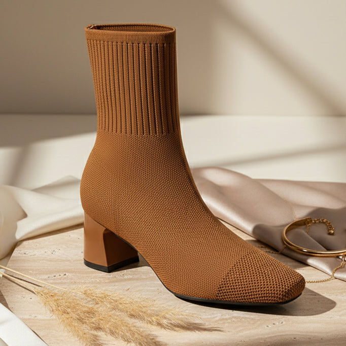 Élancé Knit-Heeled Boot – MINIMAL Edition