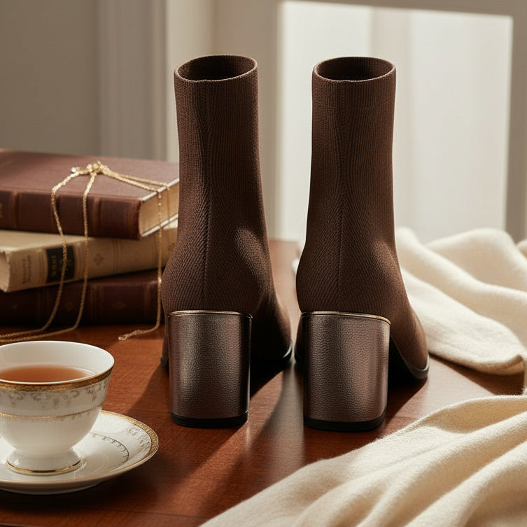 Sophia Elastic Ankle Boots – LUXE Edition