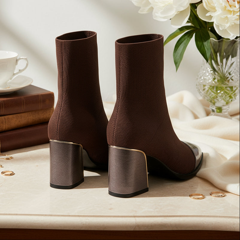 Sophia Elastic Ankle Boots – LUXE Edition