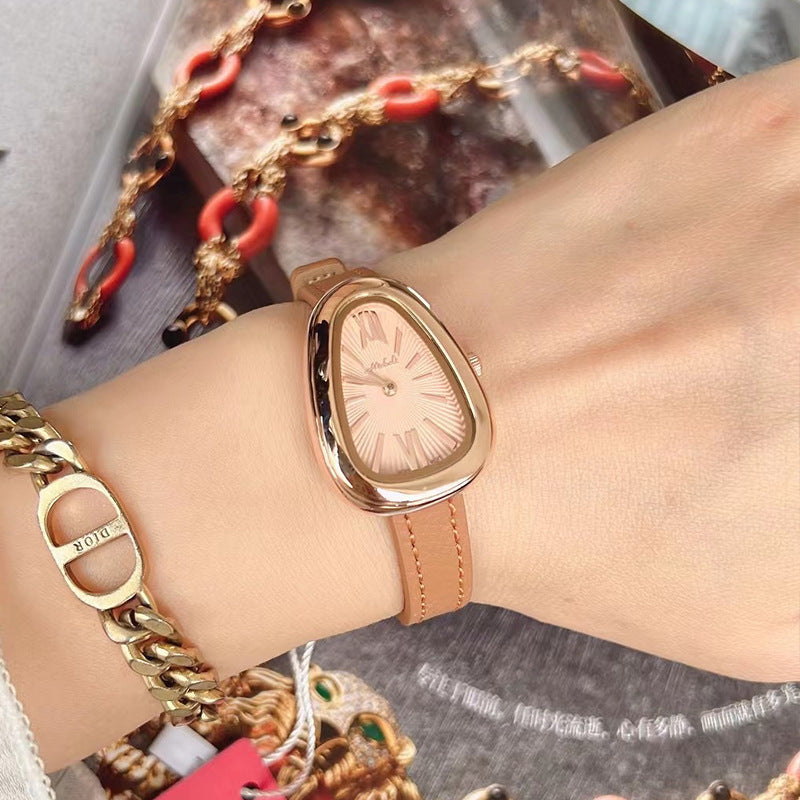 Women's High-grade Leather Belt Quartz Casual Watch
