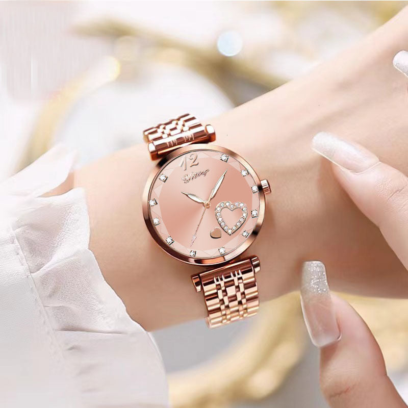 Women's Good-looking Niche Diamond Student Watch Simple