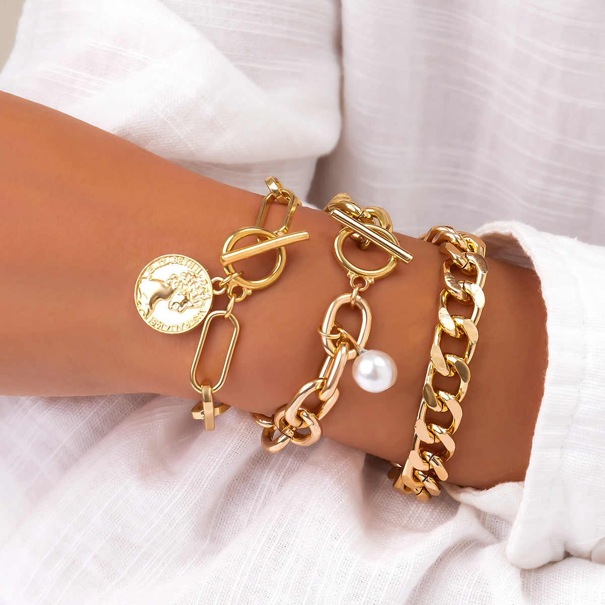 Armband-Set „Aurora Luxe Chain“ - LUXE Edition