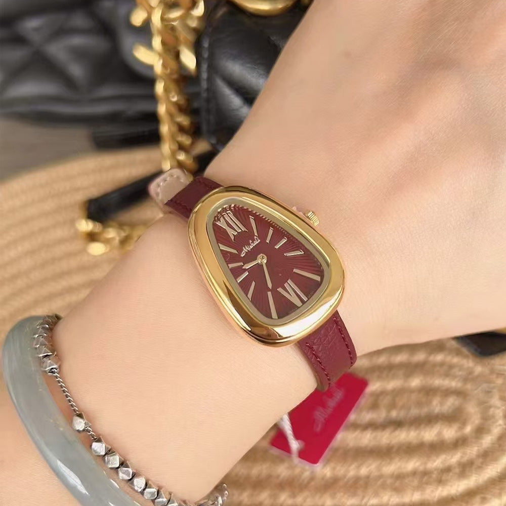 Women's High-grade Leather Belt Quartz Casual Watch