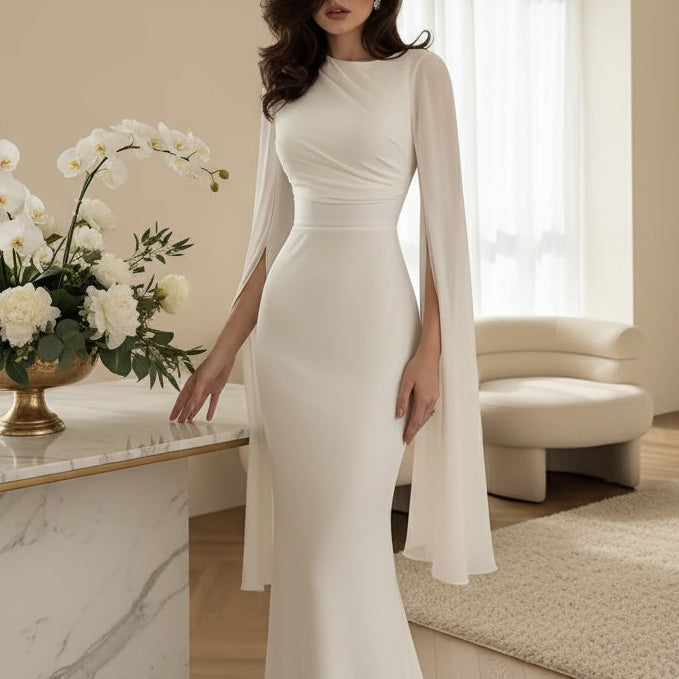 Grace Satin-Chiffon Maxi Dress – LUXE Edition